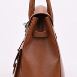 The Alvoro Cow Saffiano Unisex Bag Cognac PREORDER -Delivery Time Two Weeks