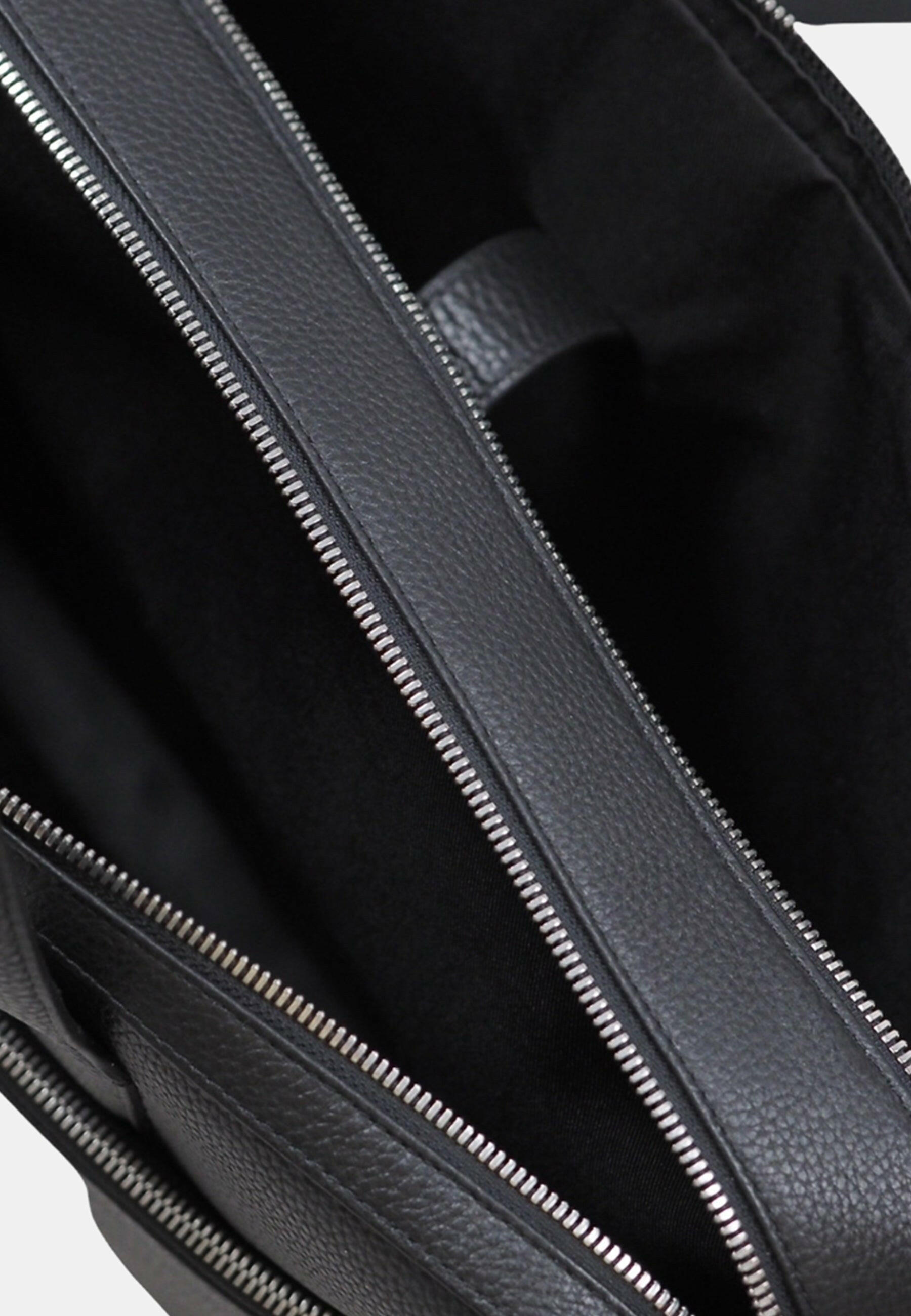 Schwarze Business-Ledertaschen Schweiz von Indian Cobbler Switzerland mit 2 separate flache