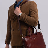 Unisex Business Briefcase in Burgundy