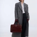 UnisexBusiness Briefcase in Burgundy - Indian Cobbler Switzerland
