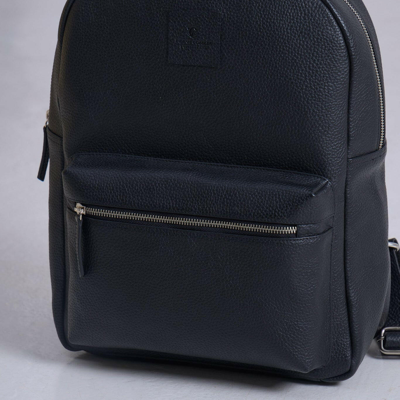 Leder Rucksack schwarz