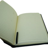 LARGE NOTEBOOK IN DOTED GRAIN LEATHER, LINED PAGES