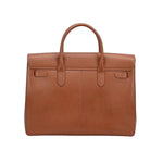 The Alvoro Cow Saffiano Unisex Bag Cognac - Indian Cobbler Switzerland